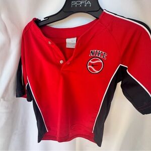 Nike Kids Red and Black Baseball Jersey